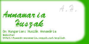 annamaria huszak business card
